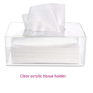 Di Lusso su misura Acrilico Coperchio Della Scatola Del Tessuto di Carta Ristorante Tovagliolo Di Carta del Viso Scatola di Acrilico Napkin Holder Per La Vendita - Product Image 6