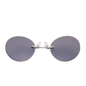 Mini lunettes de soleil rondes Hacker Empire Matrix <span class=keywords><strong>Morpheus</strong></span> lunettes de soleil sans monture UV400 mode Clip sur nez Vintage PC CE alliage miroir - Product Image 3