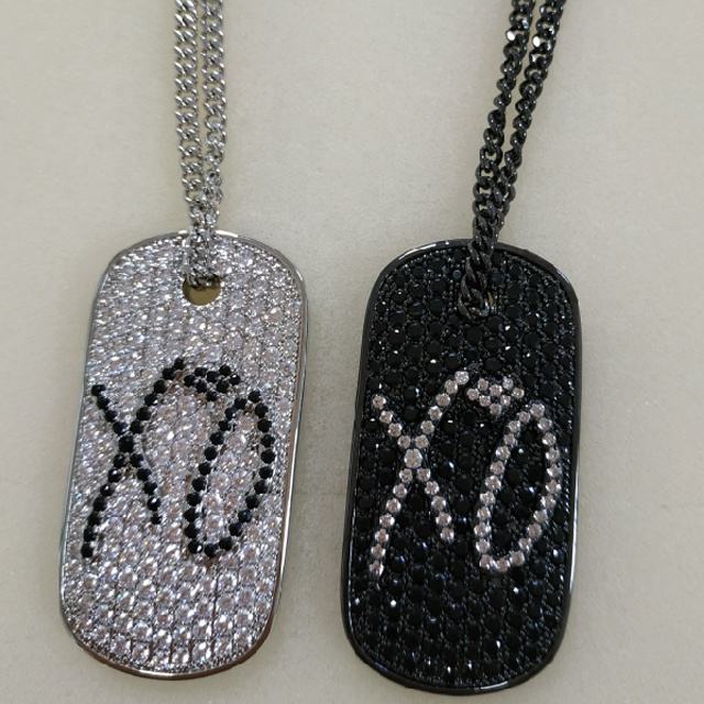 Iced Out Xo Pet Dog Jewelry with Cuban Chain Necklace - Main Image