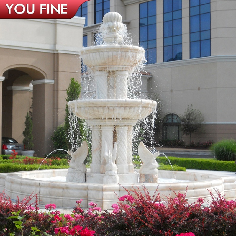 Открытый Сад натуральный камень ручная резьба Лебедь мрамор водяной фонтан