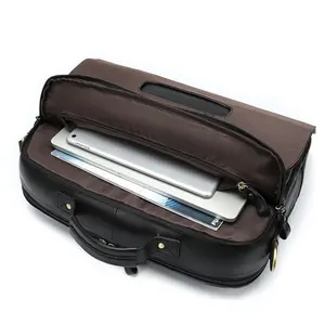 ODM OEM Einzigartige Design Hohe Qualität Echtes leder business laptop taschen büro designer herren aktentasche für männer handtaschen 8580