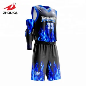 Men's latest basketball jersey design 2018 team uniforms custom shirt sport sets basketball jersey