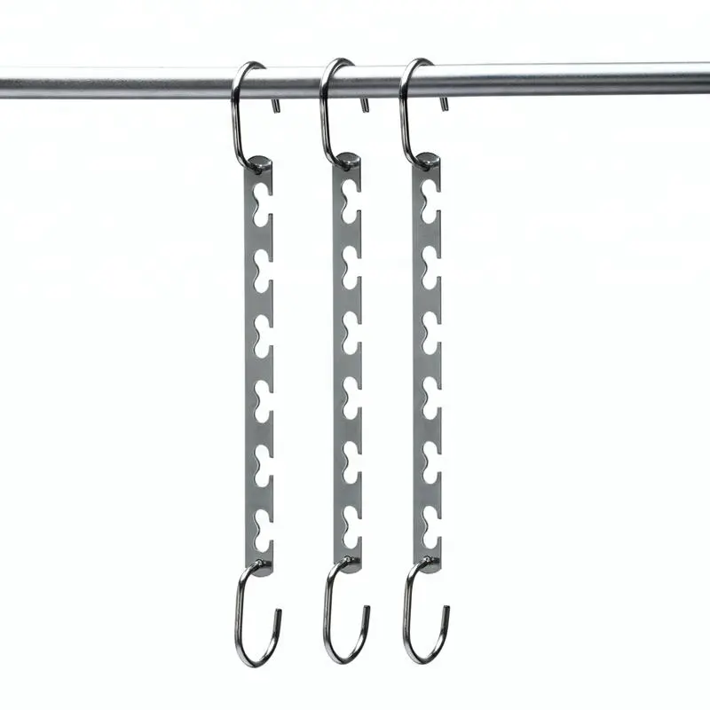 Multifunctionele Metalen Magic Opvouwbare Kleding Cascading Ruimtebesparende Wonder Hanger