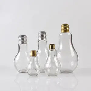 אטרקטיבי צורת אור הנורה Led בקבוק 100ml 200ml 300ml 500ml עבור מיץ שתייה