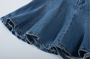 Hot Sale Kids Clothing Short Girls <strong>Denim</strong> Jeans Casual <strong>Pleated</strong> Mini <strong>Skirts</strong> - Product Image 6