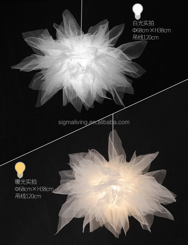 New arrival creative organza lamp romantic chandelier
