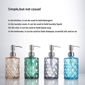 Commercio all'ingrosso di <span class=keywords><strong>Vetro</strong></span> Pompa Bottiglia Bottiglia di Schiuma Dispenser di <span class=keywords><strong>Sapone</strong></span> con Pompa In Acciaio Inox - Product Image 4