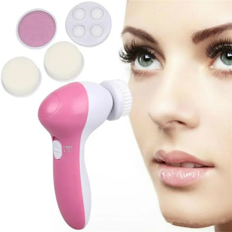 Beauty Care face massage Electric Sonic 5 in 1 Facial Cleaner Brush Massager Facial Cleanser