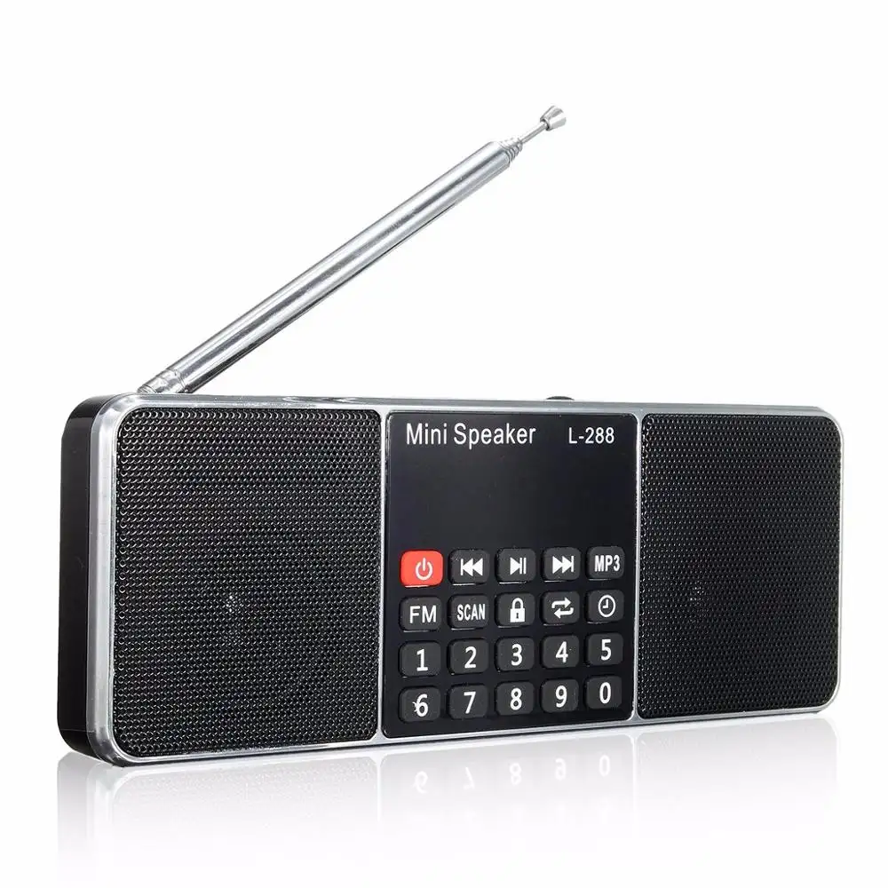 Высокое качество ЖК дисплей FM радио мини портативный стерео динамик MP3 плеера Micro TF карты USB AUX колонки DC 5V