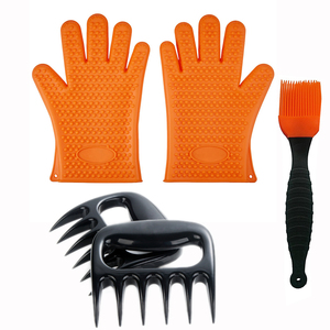 Hot Sale Heat-resistent BBQ Silicone <strong>Glove</strong> Set BBQ Combo Silicone <strong>Gloves</strong> Bear <strong>Claw</strong> Set Wholesale - Product Image 4