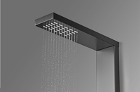 2025 nouveau design colonne de douche design moderne 5052 S300-6 de panneau de douche de couleur noire en alliage d'aluminium