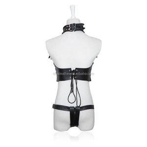 Echte lederen <span class=keywords><strong>bondage</strong></span> tape harnas slavenriem beugels fetish kleding OEMOR ODM seksspeeltjes koppels HOTTIME zwarte seksproducten - Product Image 5