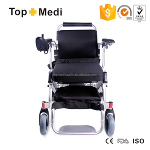 Rehabilitation therapy supplies battery motorized 4 wheels small manual wheelchair Topmedi lightweight and durable - Product Image 2