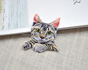 Parches bordados de gatos lindos de Venta caliente, parches de hierro de animales de moda - Product Image 5