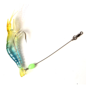 Ensemble d'appâts souples en plastique lumineux pour la pêche, Set de leurres pour attraper des poissons, avec hameçons, lumineux