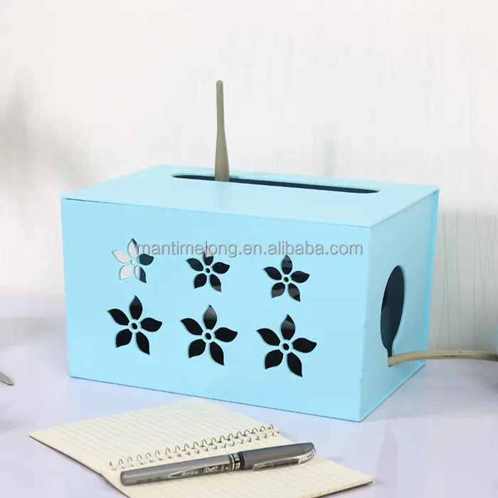 Hollow Flower Cable Box Electrical Outlet Power Strip Wire Cord Organiser Storage Box Tidy Device Cable Tidy Box