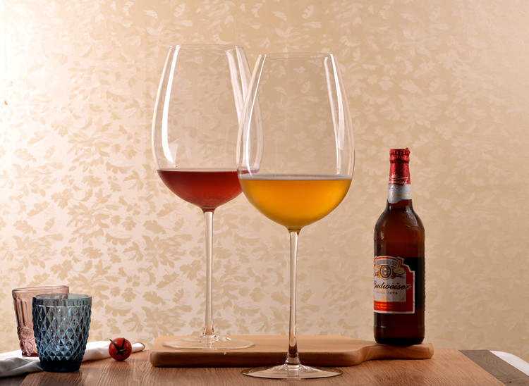 Haonai Lead free crystal wine glass/giant wine goblet/beer glass goblet.