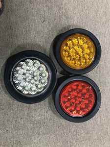 <span class=keywords><strong>4</strong></span> "inch <span class=keywords><strong>Red</strong></span> 18 <span class=keywords><strong>LED</strong></span> vòng dừng/lần lượt/đuôi xe tải ánh sáng với Grommet cho dài vecheil - Product Image 4