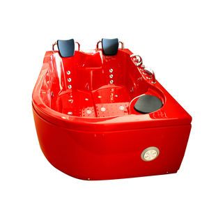 Bañera de hidromasaje con reposacabezas, asiento de baño de acrílico rojo, foshan - Product Image 1