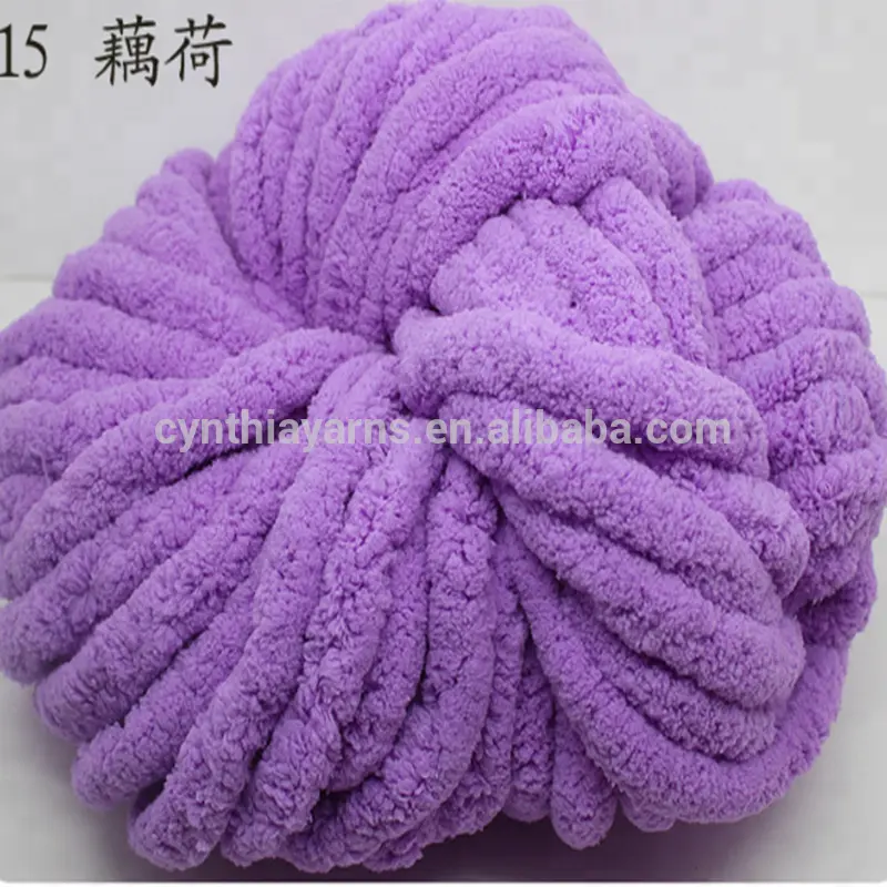 Wholesale Cynthia Super Bulky Giant Big Yarn 100% Chenille YarnためHand Knitting Blanket