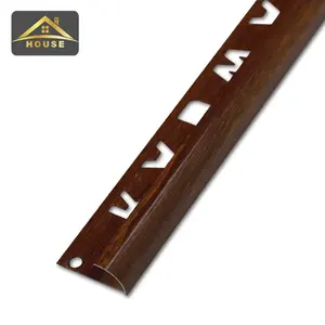 FSF Manufacturer Tile Accessories Tile Profile Metal Gold Round Shape Flooring Tile Edge Trim Wall Corner Protector