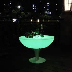 照明 Led 聚乙烯圆边桌