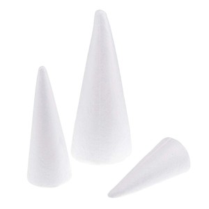 Artisanat de polystyrène imperméable bricolage et décoration mousse EPS blanche en polystyrène Polyfoam cône pour décoration d'arbre de noël - Product Image 4