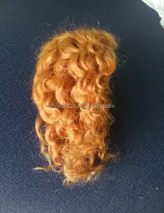 Rambut Boneka Mohair, Wig Membuat Berbulu Halus dan Lembut untuk Boneka Bayi