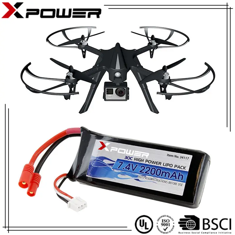 high quality 7.4 v lipo battery 30C 2200mah 2s lipo battery for mini drone