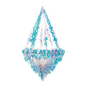 Nicro Iridescent Film Chandelier <strong>Ceiling</strong> Ornaments Home Hanging Party <strong>Decorations</strong> <strong>Wedding</strong> <strong>Ceiling</strong> Decor - Product Image 3