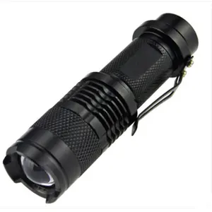 Small led tactical zoom flashlight sk68 portable 3w focusable flashlight 1aa or 14500 Battery AA