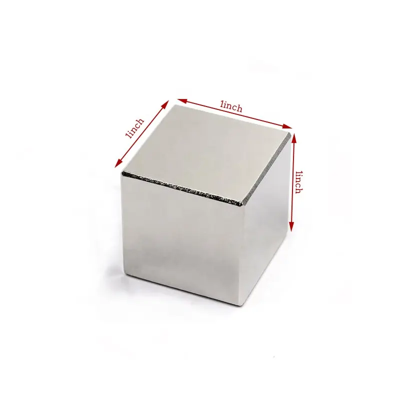 Industrial Permanent Nickel Strong Neodymium N52 1'' One Inch Cube Magnet