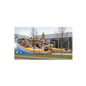 巨大なスライド、スライド付き屋外インフレータブル水プール、子供用スライドインフレータブルおもちゃ商業用