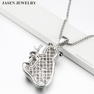 Jasen Fashion Smaragd Essen Bambus <span class=keywords><strong>Panda</strong></span> Anhänger Silber Schmuck Design inspiriert National Treasure China