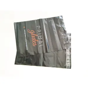 Poli mailer sacchetto del corriere personalizzato nastro adesivo espresso mailing sacchetti di plastica nero di trasporto del commercio all'ingrosso borse postali con 2 di colore logo