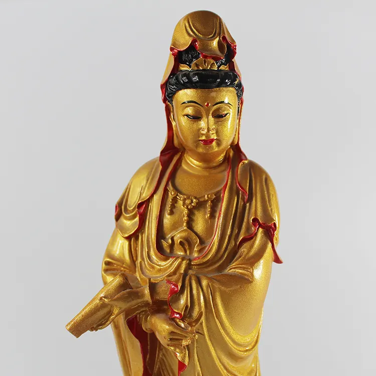 Resin standing large buddha statue custom resin craft statue home tabletop ornament