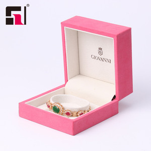 Luxury Custom Velvet Bracelet <strong>Box</strong> Ring Jewelry <strong>Trinket</strong> <strong>Box</strong> with Logo, Jewelry Case - Product Image 4