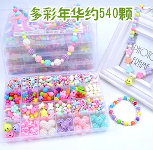 Varietà di colori perline di stringa intellettuale per bambini 24 griglia fai da te fatti a mano in rilievo Puzzle per bambini giocattolo per la prima infanzia formazione di plastica