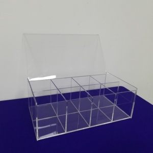 8 compartimento de caja de té organizador caja de almacenamiento de acrílico personalizada bolsa de té titular de - Product Image 3