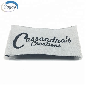 Etiqueta de Ropa Tejida con Nombre y Logotipo Personalizados, Ecológica, Lavable, de Algodón, para Zapatos, Bolsos, Bufandas, Tipo Plegado <span class=keywords><strong>Yogoo</strong></span> - Product Image 2
