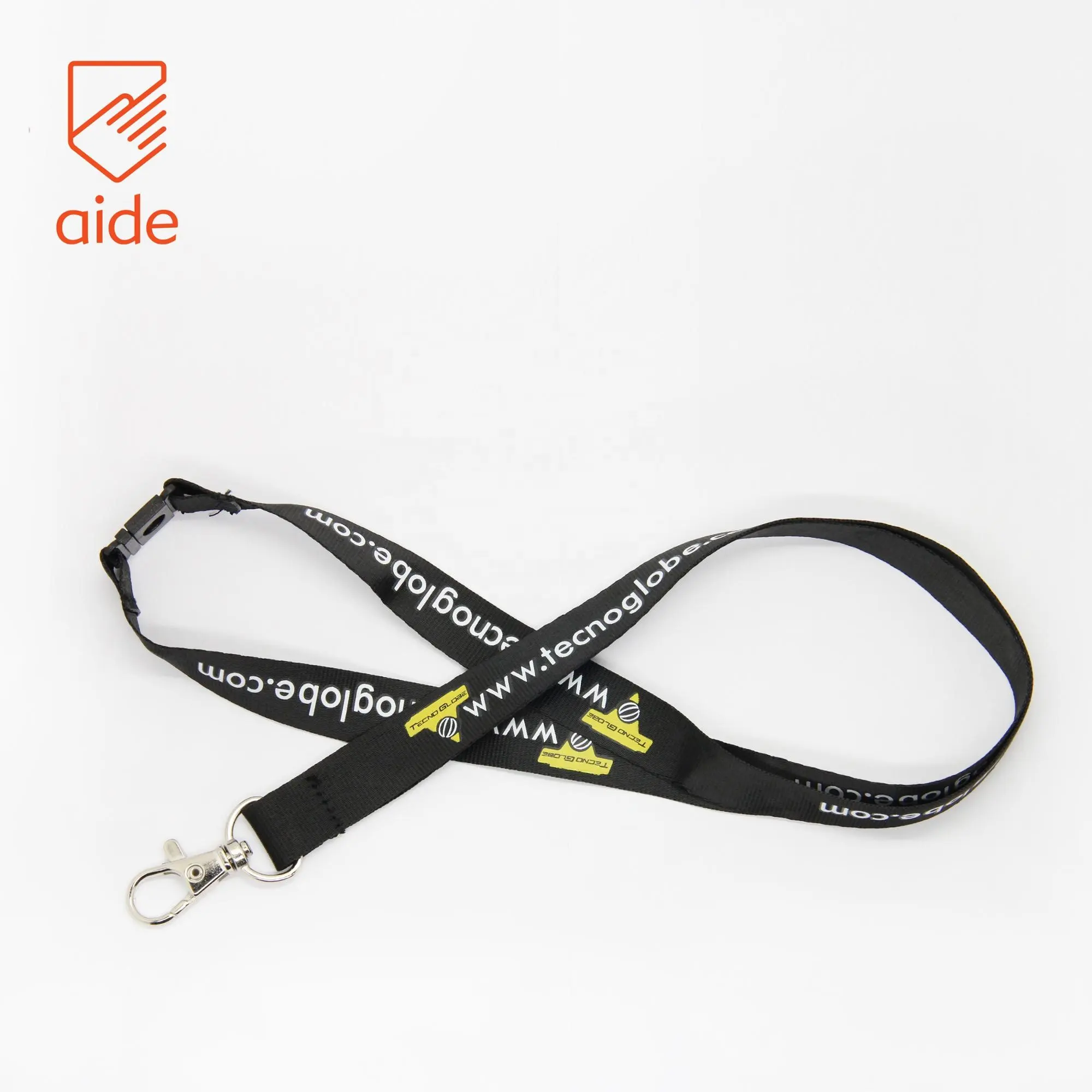 China Guangzhou Groothandel Recycling Unieke Decoraties Nylon Neck Strap Id-kaart Lanyards Met Logo Custom