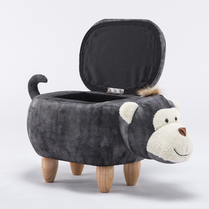 Mono en forma de Niños de jardín de infantes taburete Animal otomano taburete de asiento suave - Product Image 5