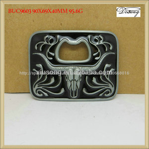 plata buc9603 cabeza <span class=keywords><strong>de</strong></span> <span class=keywords><strong>vaca</strong></span> botella abridor occidental hebillas <span class=keywords><strong>de</strong></span> correa - Product Image 1