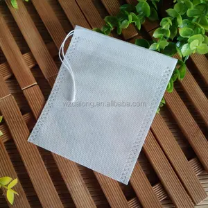 100PcsTea Tas Segel Panas String Kosong Non Woven Teh Celup Kertas Filter Ramuan Longgar Teh Tas BSCI SEDEX GRS R-Pet Non Woven