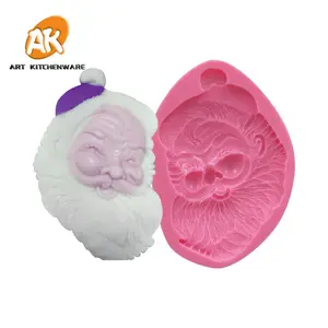 AK Weihnachten Santa 3D Silikon Kuchen formen Fondant Formen Cupcake Dekorationen für Bäckerei Gebäck Backwerk zeuge