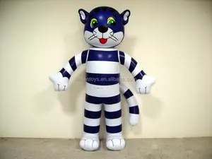 Gato inflable, Gato Azul inflable, animales historieta inflable para publicidad