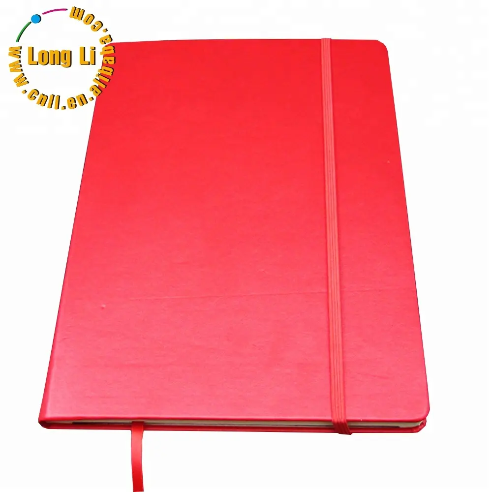 Cahier planificateur en cuir PU Promotion du journal en cuir couverture rigide A4 couleurs couverture en bois Notebooka5 ensemble de stylos pour cahier en cuir Longli