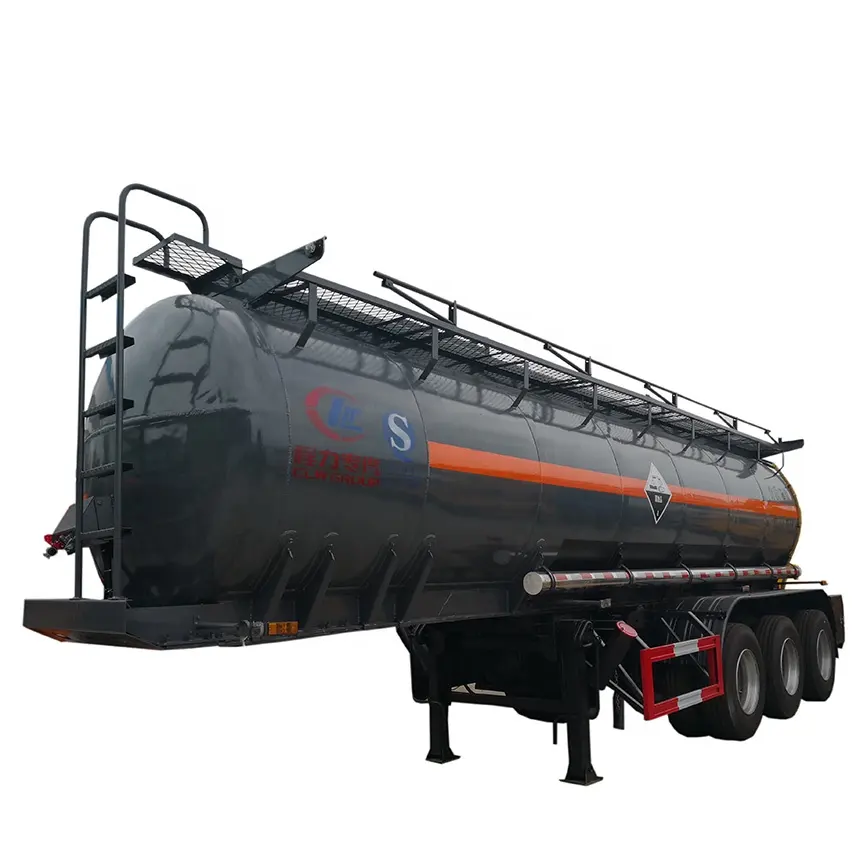 Custom 3-Assen Vloeibare Chemische Transport/Natriumhydroxide Tanker Truck