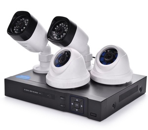 सीसीटीवी कैमरा प्रणाली पूर्ण hd 1080p सुरक्षा सीसीटीवी 4ch dvr किट