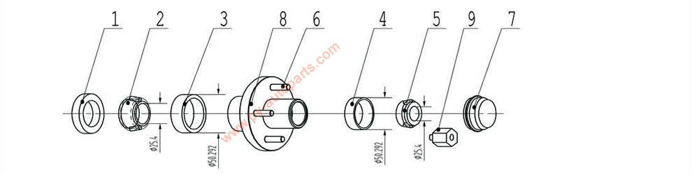 Light Duty Trailer Wheel Hub With 5 Bolts